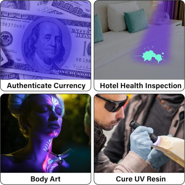 Liooty UV Flashlight Black Light, 51 LED Blacklight Pet Urine Detector for Dog/Cat Urine, Dry Stains, Bed Bug, Matching with Pet Odor Eliminator - Image 7