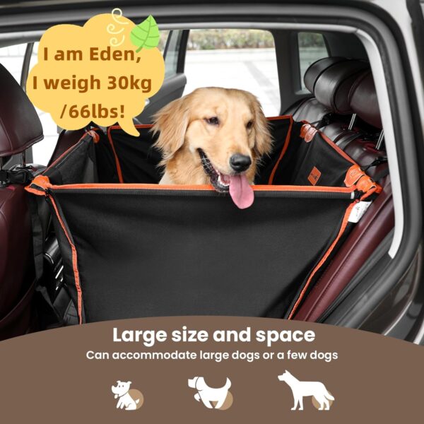 Pecute Extra Stable Dog Car Seat - Reinforced Dog Car Seat Medium Sized Dog with Breathable Mesh & Adjustable Dog Seat Belt, Robust and Waterproof Pet Car Seat for the Back Seat of the Car - Image 3