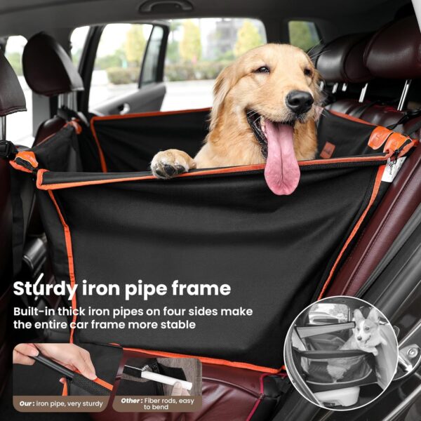 Pecute Extra Stable Dog Car Seat - Reinforced Dog Car Seat Medium Sized Dog with Breathable Mesh & Adjustable Dog Seat Belt, Robust and Waterproof Pet Car Seat for the Back Seat of the Car - Image 5