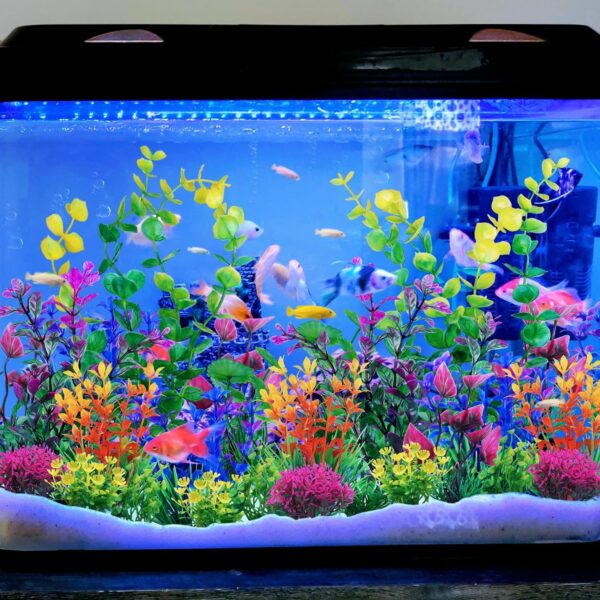 QUOZUO 25 x Colourful Aquarium Decoration Plant, Artificial Plants Aquarium Deco, Terrarium Plant Decoration for Aquarium Fish - Image 7