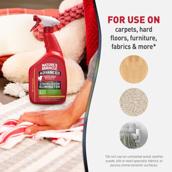 Nature's Miracle P-96987 Advanced Stain and Odor Eliminator Dog, For Severe Dog Messes, Sunny Lemon Scent,32 oz - Image 5