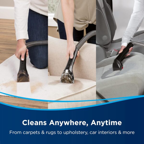 BISSELL SpotClean Pro | 750W Portable Carpet Cleaner | Removes Spills, Stains and Pet Messes | Cleans Carpets, Upholstery & Car | 1558E | 2.8L | Black - Image 4