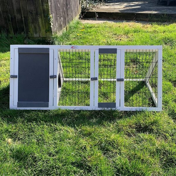 Bunny Business Pet Supplies Apex Run with Enclosure Rabbit/Guinea Run Hutch Hutches, 4ft Triangular Runs (GREY-HVY) - Image 7
