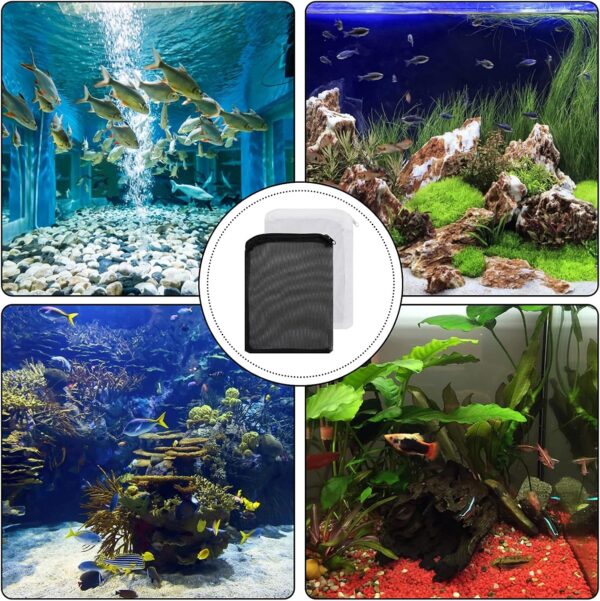 Molain Aquarium Filter Bags-10Pcs Fish Tank Media Mesh Filter Bag High Flow Fine Mesh Net Reusable Bags with durable plastic Zipper for Fish Tank Bio Balls, Pelletized Carbon -Mesh hole 1mm - Image 8