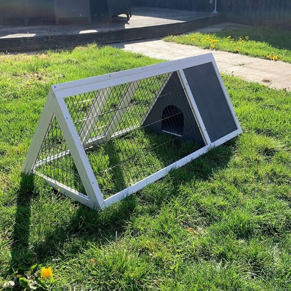 Bunny Business Pet Supplies Apex Run with Enclosure Rabbit/Guinea Run Hutch Hutches, 4ft Triangular Runs (GREY-HVY) - Image 4