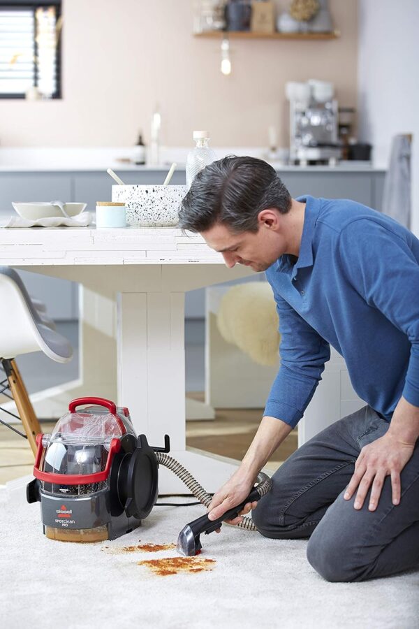 BISSELL SpotClean Pro | 750W Portable Carpet Cleaner | Removes Spills, Stains and Pet Messes | Cleans Carpets, Upholstery & Car | 1558E | 2.8L | Black - Image 18