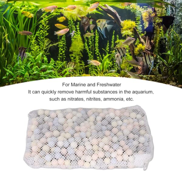 800g Aquarium Ceramic Bio Balls,Fish Tank Filter Ceramic Filter Media Aquarium Bacteria Ball Filter Pond Bio Filter for Marine and Freshwater Fish Tank - Image 2