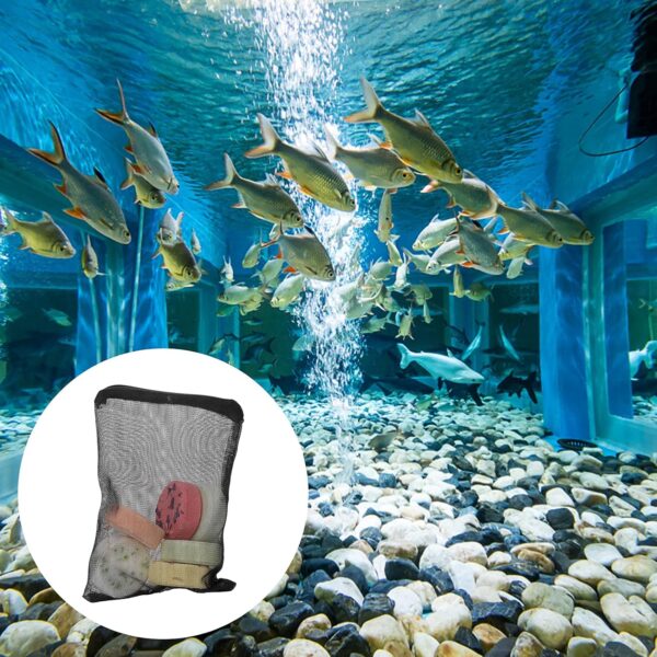 Molain Aquarium Filter Bags-10Pcs Fish Tank Media Mesh Filter Bag High Flow Fine Mesh Net Reusable Bags with durable plastic Zipper for Fish Tank Bio Balls, Pelletized Carbon -Mesh hole 1mm - Image 9