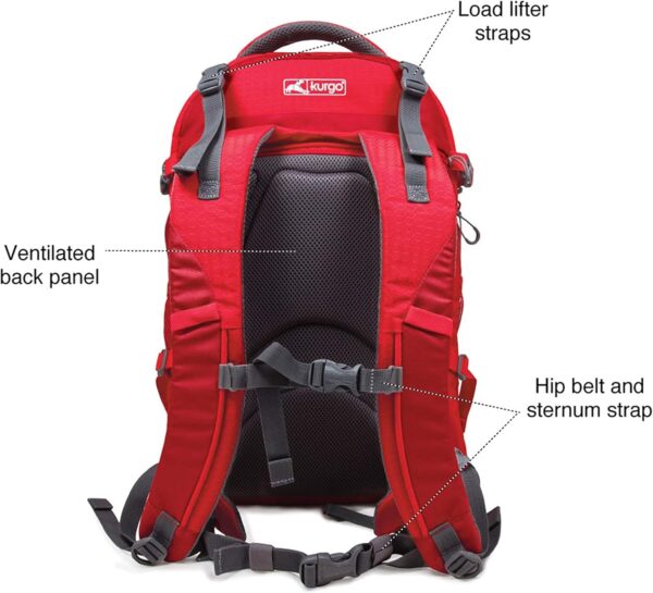 Kurgo G-Train Pack, Carrier Backpack for Small Dogs and Cats, Ideal for Hiking or Travel, Waterproof Bottom, Chili Red - Image 4