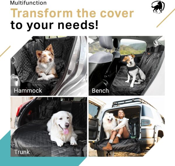 PETPROVED Dog Car Seat Cover for Dogs Hammock for Car Dog Car Seat Covers for Cars Back Seats Waterproof Car Seat Cover Rear Back Seat Cover - Image 8