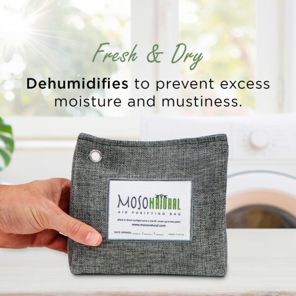 Moso Natural Air Purifying Bag 300g. A Scent Free Odour Eliminator for Closets, Bathrooms, Laundry Rooms, Pet Areas. Premium Moso Bamboo Charcoal Odour Absorber. Freestanding Design - Image 8