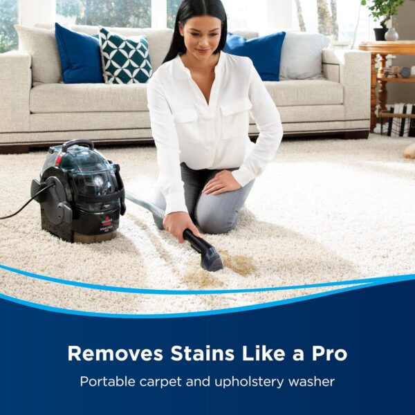 BISSELL SpotClean Pro | 750W Portable Carpet Cleaner | Removes Spills, Stains and Pet Messes | Cleans Carpets, Upholstery & Car | 1558E | 2.8L | Black - Image 2