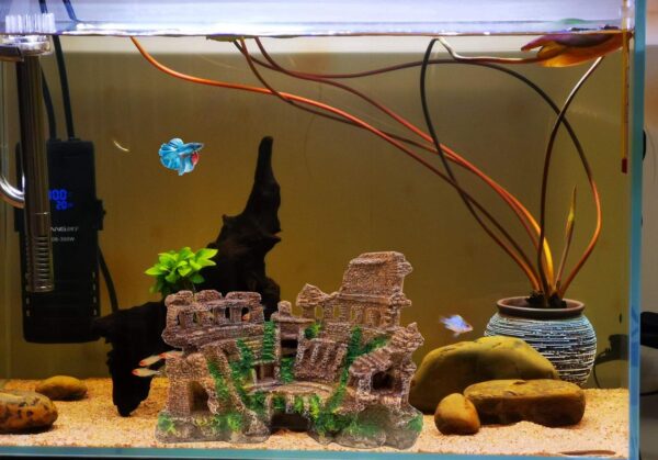 M2cbridge Antique Roman Column Ruins European Castle Aquarium Decorations Fish Tank Hideout Rocks (Roman Column Ruins) - Image 5