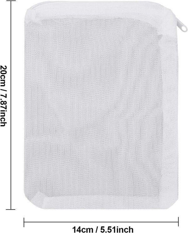 Molain Aquarium Filter Bags-10Pcs Fish Tank Media Mesh Filter Bag High Flow Fine Mesh Net Reusable Bags with durable plastic Zipper for Fish Tank Bio Balls, Pelletized Carbon -Mesh hole 1mm - Image 7