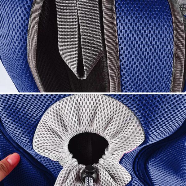 meimiao Portable Pet Travel Backpack, Breathable Mesh Double Shoulder Pet Carrier Bag, with Small Dogs Cats Puppy Head Out Design, for Hiking Trip Shopping Outdoor Use, Pets Supplies - Image 8