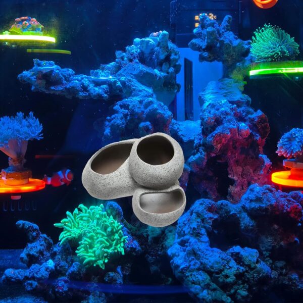 ANMOO Fish Tank Cave, Non-Toxic Hideaway Rock Aquarium Natural Ceramic Stones Decoration Accessories For Fish Shrimp to Breed/Hide/Play - Image 3