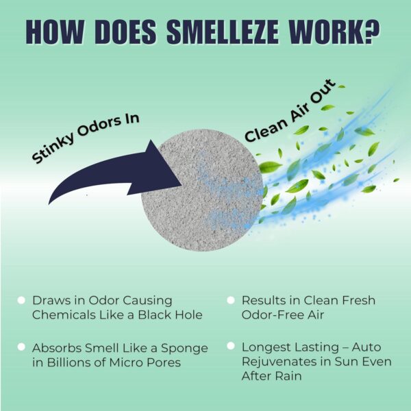 SMELLEZE Dead Animal Odor Eliminator for Strong Odor Removal - Eliminate Dead Rodent & Wildlife Smell - Safe Indoor & Outdoor Use, Natural Odor Remover, Fresh & Effective - 1 Pouch. - Image 4