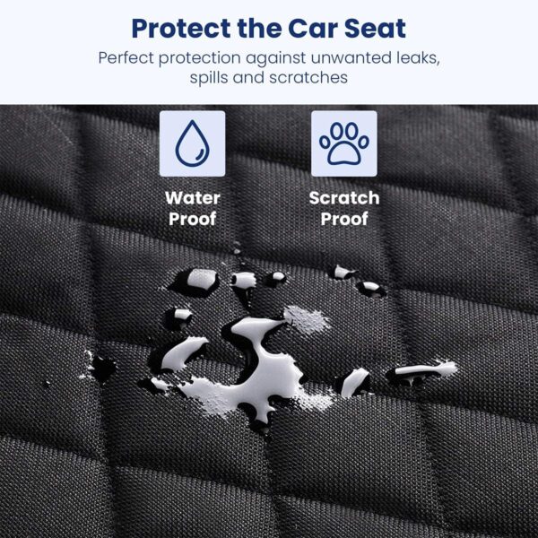 ADOV Dog Booster Seat, Waterproof Pet Car Seat Cover for Small to Medium Dogs, Extra Stable Reinforced Walls and Scratch Proof Travel Carrier Cage, Non-Slip Front or Back Seat Protector - Image 4