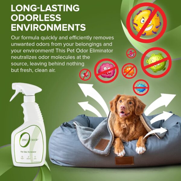 Zero Odor Pet Odor Eliminator - Air Cleaner, Purifier & Deodorizer - More Than an Air Freshener - Actually Eliminates Odors at a Molecular Level - Trigger Spray (16 ounces) - Image 7