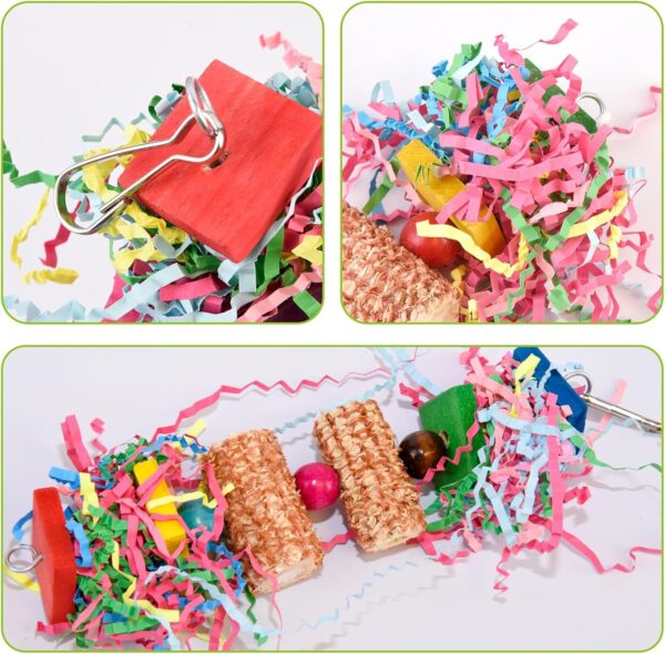 Parrot Toys, Cockatiel toys, Budgie toys, Parrot Swing Chewing Toy for Conures, Cockatiel, African Grey Parrot, Cockatoos and a Variety of Amazon Parrots (Red) - Image 7