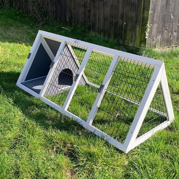 Bunny Business Pet Supplies Apex Run with Enclosure Rabbit/Guinea Run Hutch Hutches, 4ft Triangular Runs (GREY-HVY) - Image 5