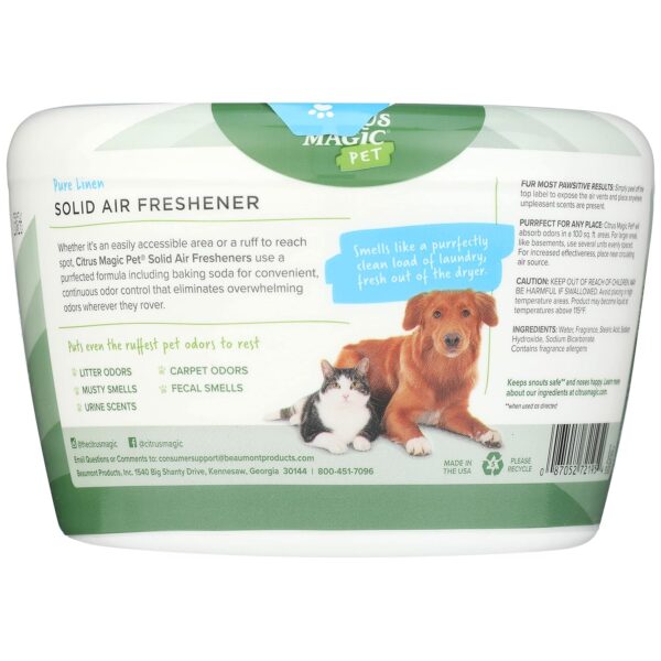 Citrus Magic Pet Odor Absorbing Solid Air Freshener Pure Linen, 20-Ounce - Image 2