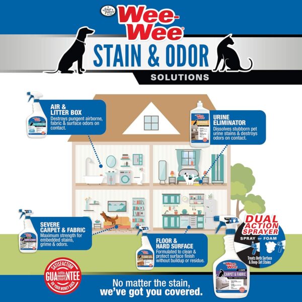 Four Paws Wee-Wee Pet Stain & Odor Eliminator for Urine, Carpet & Fabric, 128 oz - Image 4