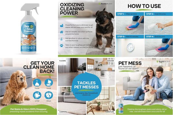 Stain & Odour Remover For Dogs | Enzyme Dog Urine Neutraliser | 500ml - Image 7