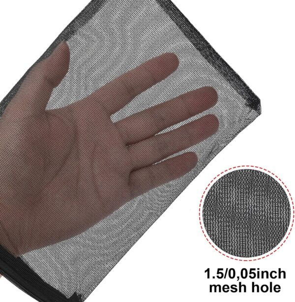 cobee Aquarium Filter Bags,10Pcs Fish Tank Media Mesh Filter Bag with Plastic Zipper, High Flow Media Mesh Filter Bags for Fish Tank Bio Balls(1mm Mesh Hole) - Image 5