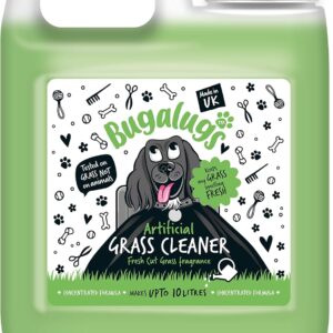 BUGALUGS Artificial Grass Cleaner - Dog Safe, Pet Disinfectant & Lawn Deodoriser - Puppy Urine Cleaner & Odour Eliminator - 1L Super Concentrate - Made in UK Cruelty Free (Fresh Cut Grass 1L)