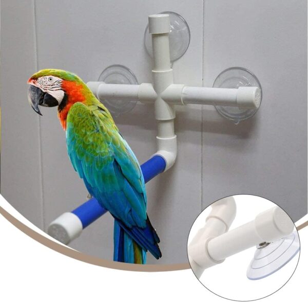Bird Perches Stand Parrot Standing Bird Perches Foldable Holder for Bird Finches Shower