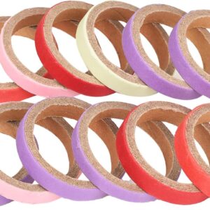 Bohue 12Pcs Parrot Chewing Toy Parrot Biting Paper Ring Colorful Cardboard Ring for Birds Parrot