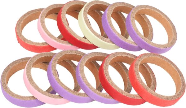 Bohue 12Pcs Parrot Chewing Toy Parrot Biting Paper Ring Colorful Cardboard Ring for Birds Parrot