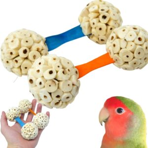 Bonka Bird Toys 2965 Pk2 Sola Dumbell Parrot Foot Talon Cage Toy, Conure, Quaker, Caique, and Similar Breeds