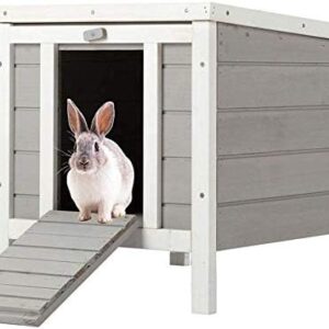 Bunny Business Cat/Puppy/Rabbit/Guinea Pig Wooden Hide House - 50 x 42 x 43cm (Grey)