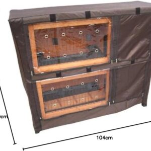 Bunny Business Hutch Cover for Bb-41-Dh,Dark Brown,36 x 36 x 4 cm