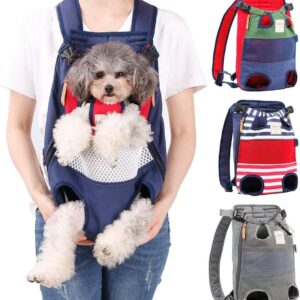 CBROSEY Coppthinktu Dog Carrier Backpack - Legs Out Front-Facing Pet Carrier Backpack for Small Medium Large Dogs, Airline Approved Hands-Free Cat Travel Bag for Walking Hiking Bike and Motorcycle