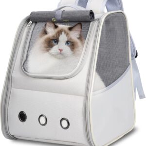 Cat Carrier Backpack, Pet Backpack Carrier for Small Cats Dogs, Breathable Dog Rucksack Cat Backpack for Hiking Travel Camping Outdoor Use