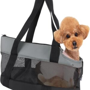 Cat Dog Carrier Handbag Pet Tote Bag Pet Travel Carrier Mesh Head Out Dog Carrier Pet Portable Carrier Breathable Pet Shoulder Carry Bag Foldable Small Animal Carrier for Walking Subway 11b Below