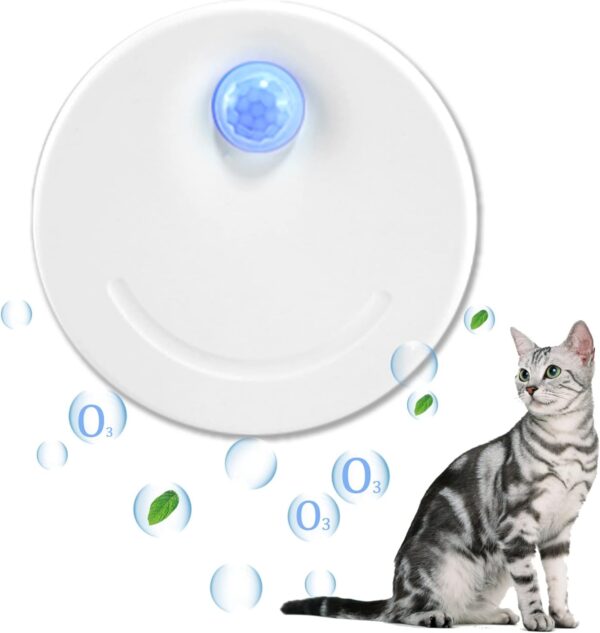 Cat Litter Box Deodorizer 2600mAh, Automatic Pet Odor Eliminator, Neutralizer, 99.9% Dust-Free, Long Battery Life, for All Kinds of Litter Box, Bin, Bathroom Wardrobe, and Small Area. (A01)