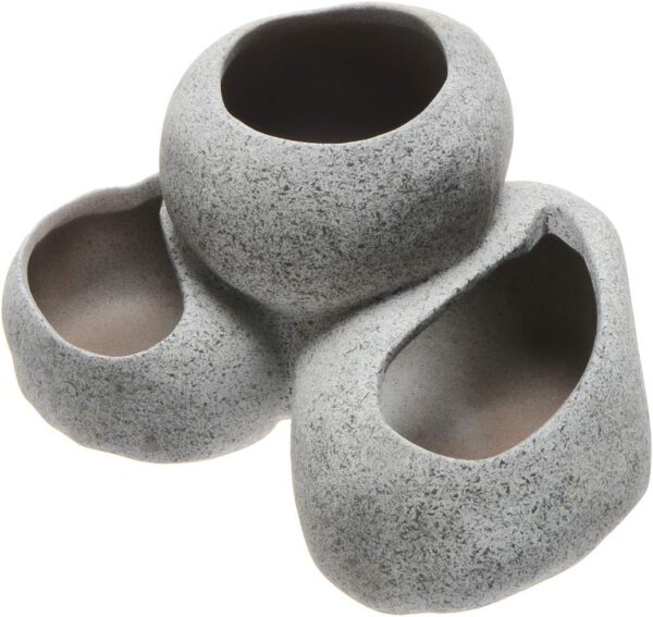 Cave Aquarium Ornaments Ceramic Breeding Shelter Realistic Stone Pot Shape House Fish Tank Decoration for Baby Betta Fishes Cichlid Shrimp Play Hide Rest