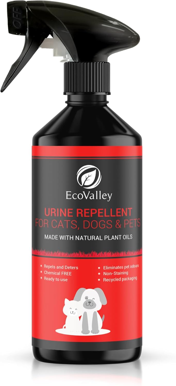 EcoValley Urine Stopper Training Cleaner Spray – Dog And Cat Odour Eliminator & Puppy Training Aid, Eco-Friendly, Safe for Carpets 500ml