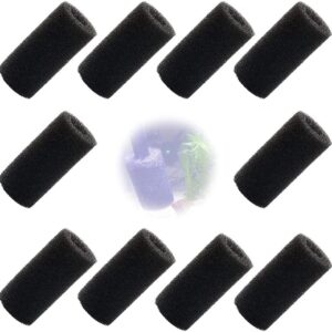 GOIYZTTR 10 Pcs Aquarium Pre-Filter Sponge Roll, Intake Filter Sponge for Aquarium, Fish Tank, Prevent Inhalation of Small Animals, Black, 20 mm