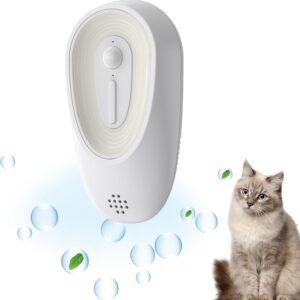 Holzsammlung Cat Litter Deodorizer, Auto On/Off Freshener Pet Litter Boxes Odor Remover Air Purifier Genie with Aromatherapy Compartment Smart Sensor System, Rechargeable Smell Eliminator Machine