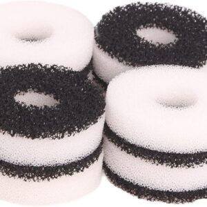 INGVIEE Compatible Filter Carbon Ring Service Kit Fit for Biorb Aquarium (8x Foam, 8x Carbon)