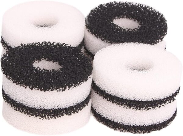 INGVIEE Compatible Filter Carbon Ring Service Kit Fit for Biorb Aquarium (8x Foam, 8x Carbon)