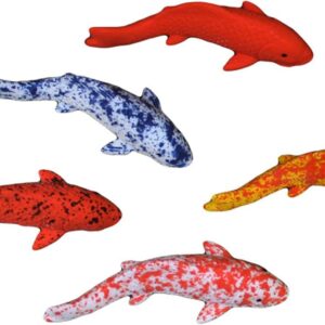 JVHLOV 5 Pieces Aquarium Decoration, Artificial Goldfish Floating Fish Decoration, Artificial Moving Fishes Floating Fishes, for Underwater Decoration Fish Tank Plastic Decoration