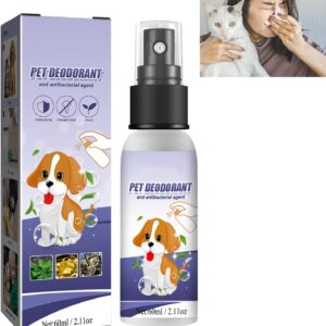 KOAHDE Pet Clear Odor Spray,Natural Pet Odor Spray,Pet Odor Removal Spray,Dogs Odor Removal Spray,Pet Odour Eliminator Spray,Cat Spray Odour Remover,Pet Stain and Odour Remover,60ML,1PC