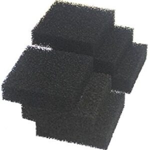 LTWHOME Carbon Foam Filter Pads Fish Tanks Media Compatible with Juwel Jumbo/BioFlow 8.0/XL (Pack Of 6)