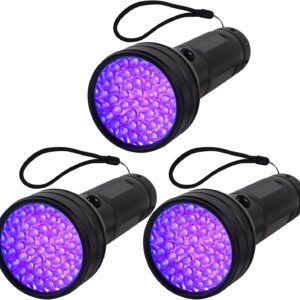 Liooty UV Flashlight Black Light, 51 LED Blacklight Pet Urine Detector for Dog/Cat Urine, Dry Stains, Bed Bug, Matching with Pet Odor Eliminator